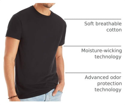 Hanes Herre Undertrøje Crew Neck Kortærmet 2135P6