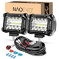 NAOEVO LED Pods Arbejdslygter 10.2 cm 2 Stk.