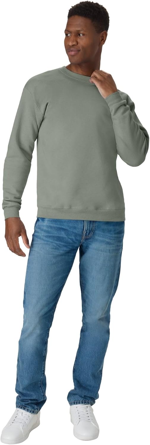 Hanes Herre Sweatshirt EcoSmart Fleece Crewneck AMZ9