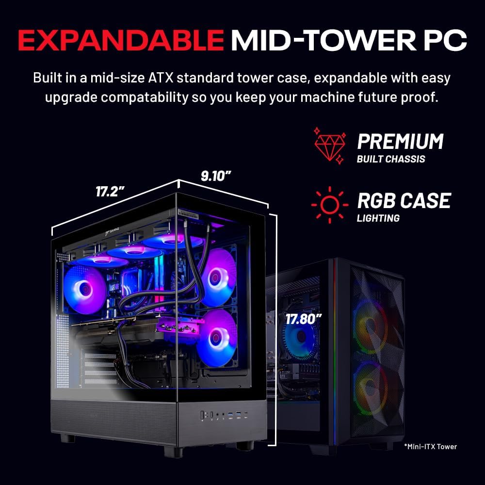 Skytech Azure Gaming PC Ryzen 7 9850X3D RX 9070 XT