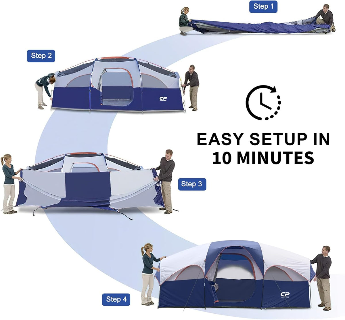 CAMPROS CP Camping Telt 8 Personer CP-140972
