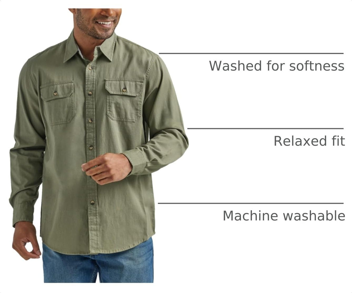 Wrangler Authentics Herre Skjorte Classic Vævet Langærmet ZHCLBG1