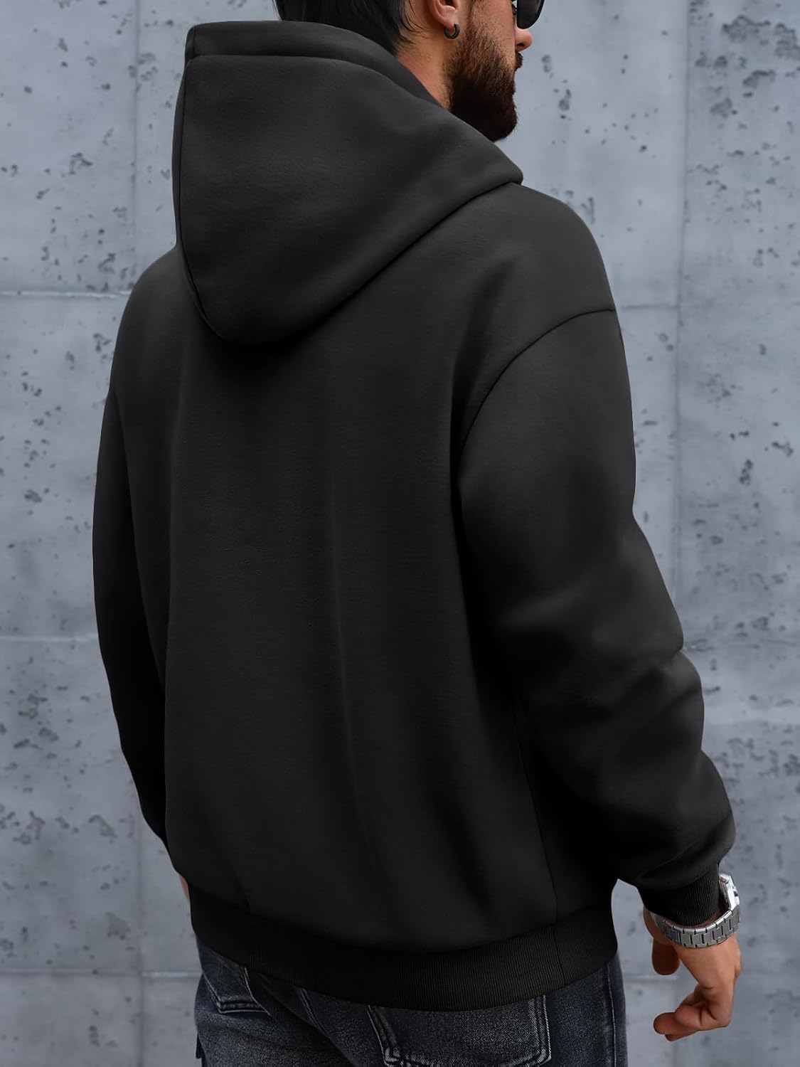 EF1466 Oversized Fleece Hættetrøje til Mænd