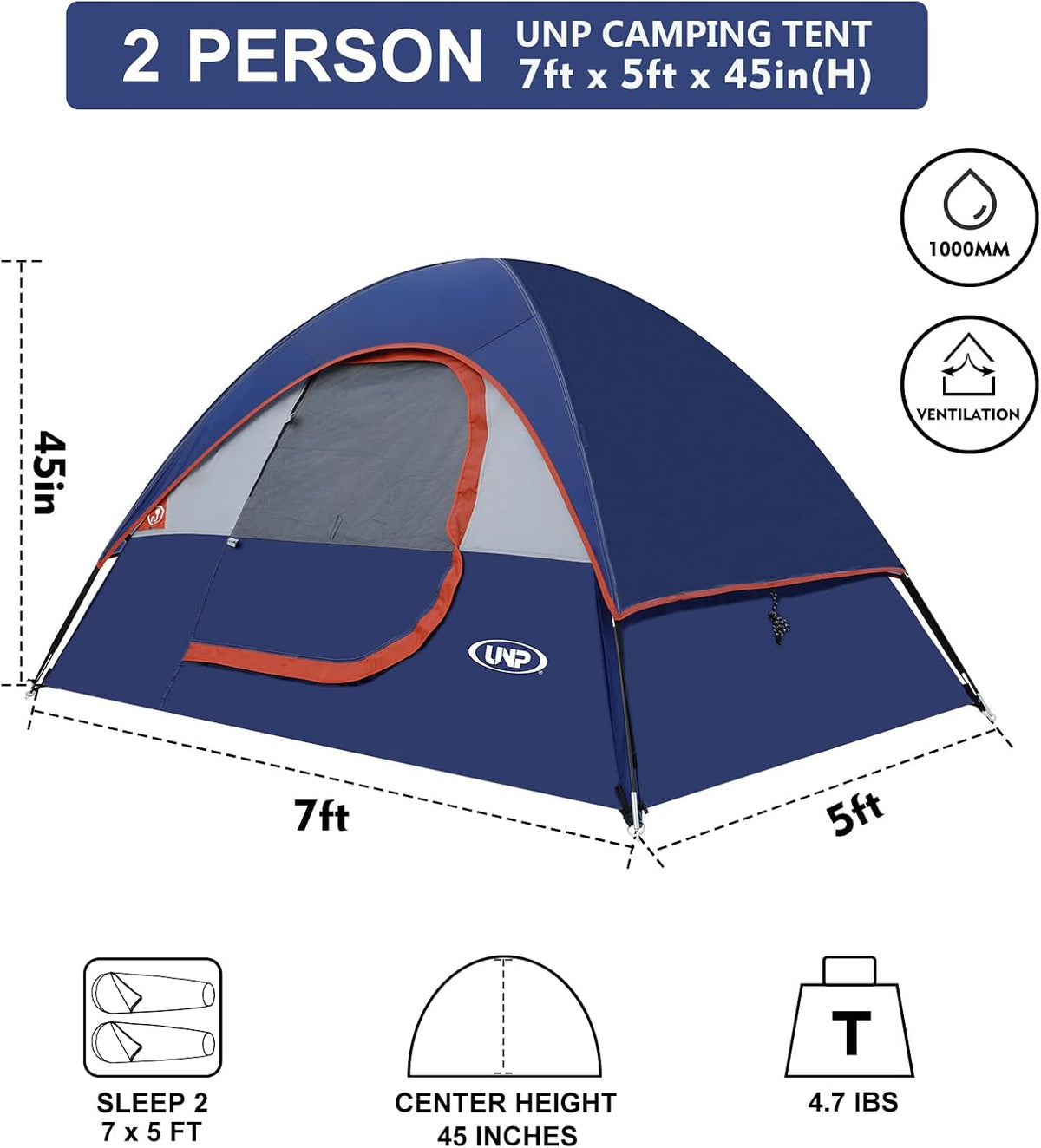 UNP Camping Telt UNP-7545-NY
