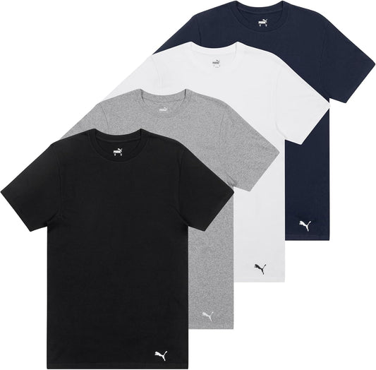 PUMA Herre T-shirt 4-Pak Crewneck Kortærmet PCOREM237688