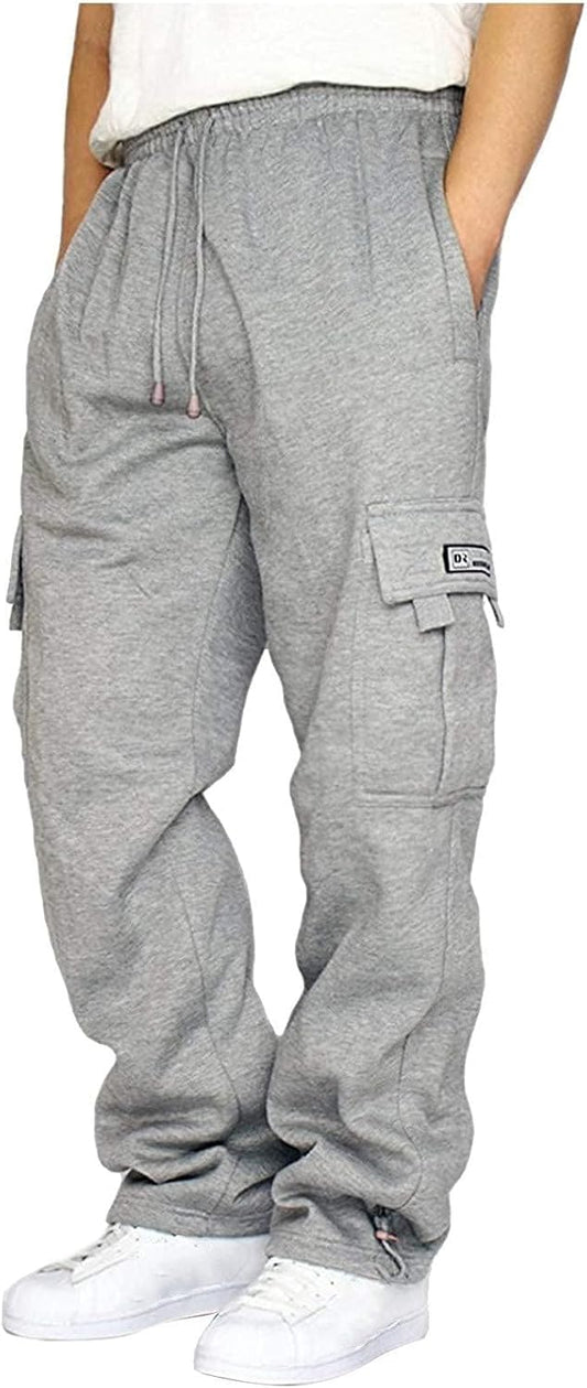 Herre Joggingbukser Cargo Fleece Løstsiddende