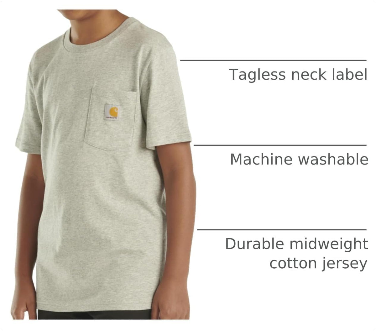 Carhartt Børn Kortermet T-Shirt Med Lomme CA6266