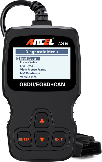 ANCEL AD310 OBD2 Fejlkodelæser Scanner Værktøj Sort