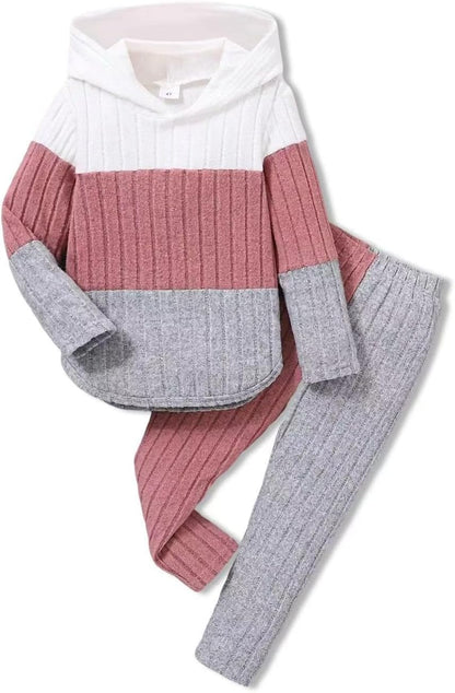 Pige Tøjsæt Hættetrøje Sweatshirt Leggings Efterår Vinter
