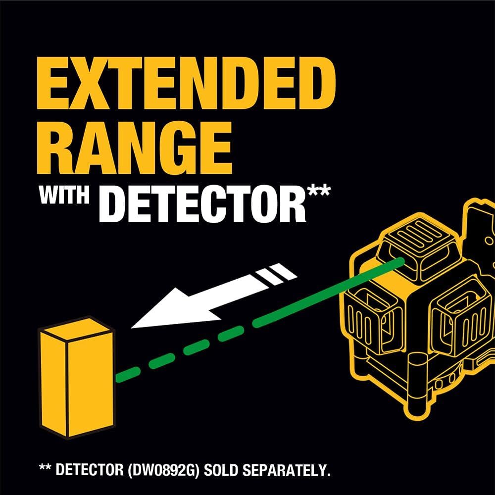 DEWALT Krydslaser 3x360 Grøn Laser 12V MAX DW089LG