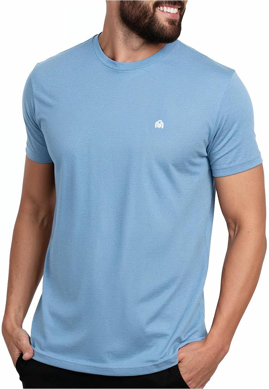 INTO THE AM Herre T-shirt Athletic Fit Rund Hals BASIC-TEES