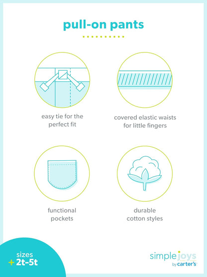 Simple Joys by Carter's Drenge Pull-On Denimbukser 2PKPANTDE