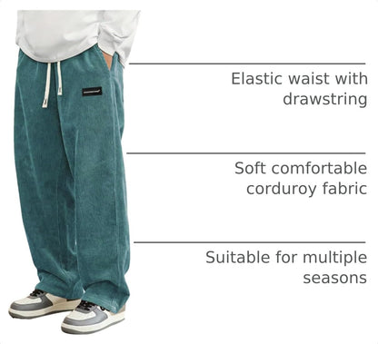 Hidkat Herre Fløjlsbukser Afslappede Sweatpants K1166