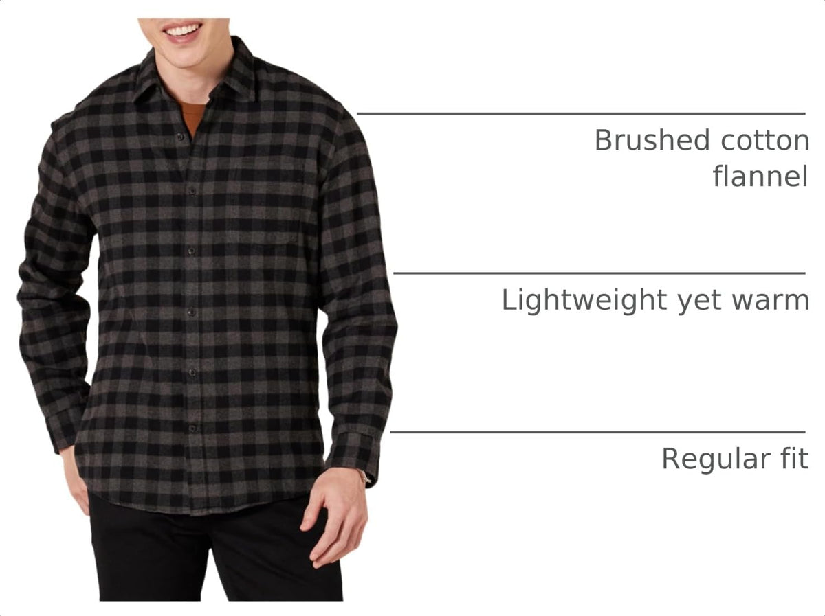 Amazon Essentials Herre Skjorte Flannel Regular F17AE25000