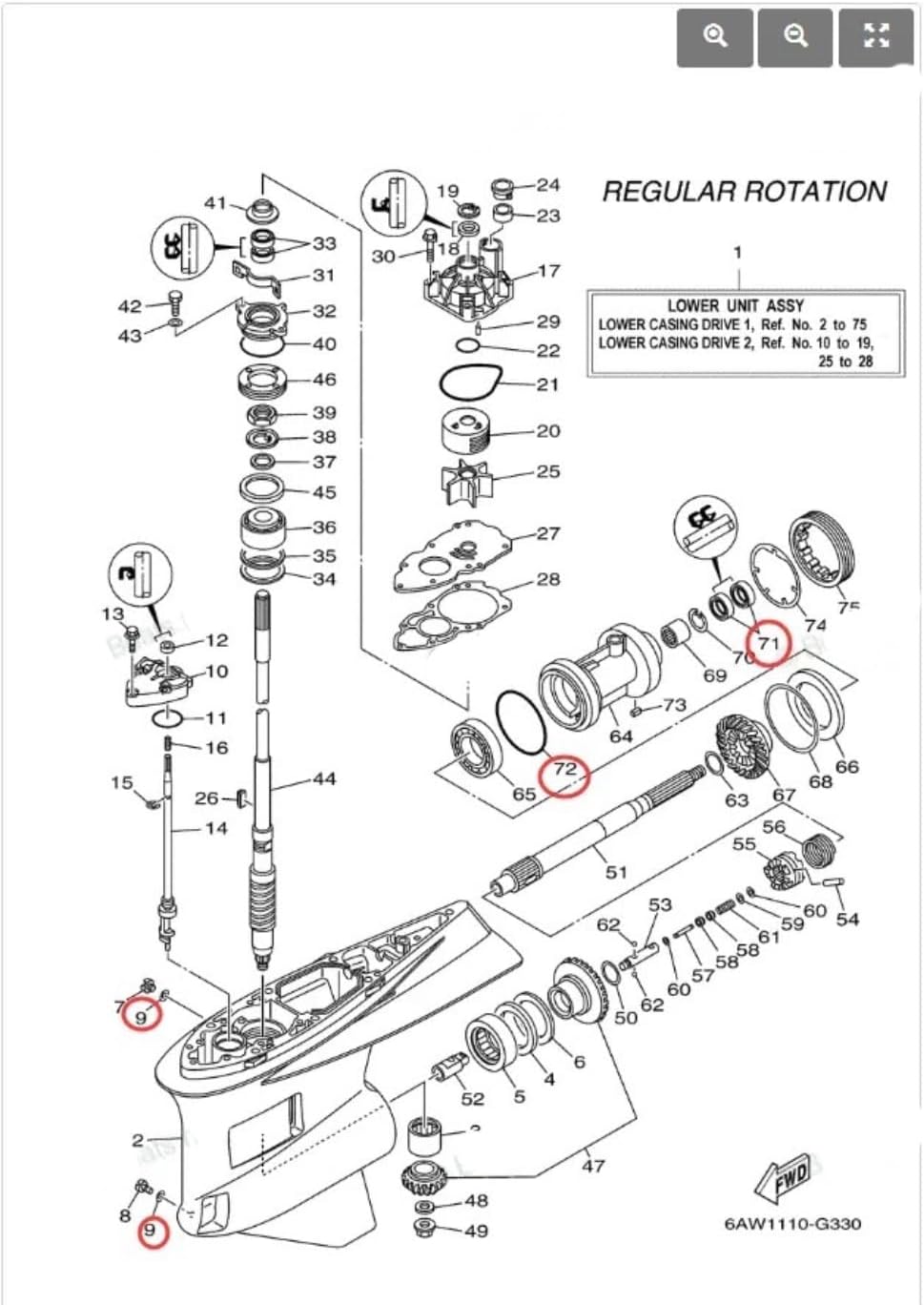 UANOFCN Gearkasse Pakningssæt til Yamaha 300-350HK 93101-35019
