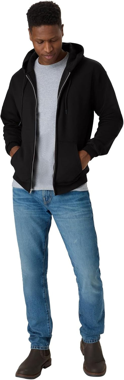 Hanes Herre Hættetrøje EcoSmart Fleece Full-Zip OP180