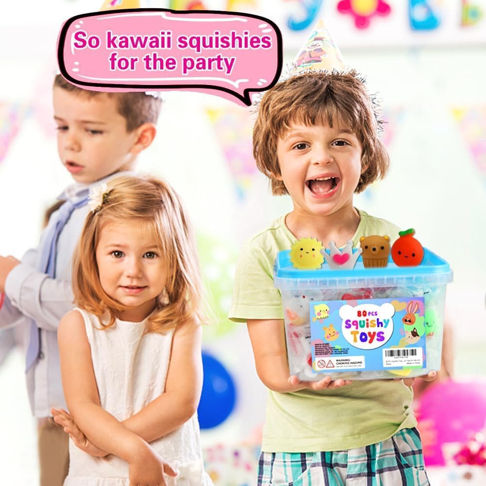 SquishiQ Kawaii Mochi Squishies Fidget Legetøjssæt