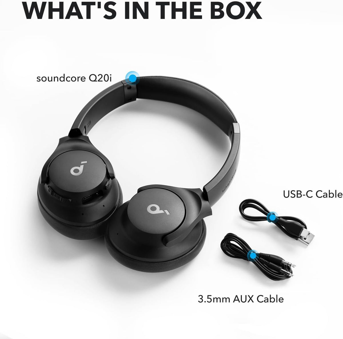 Soundcore Q20i Trådløse Over-Ear Hovedtelefoner A3004
