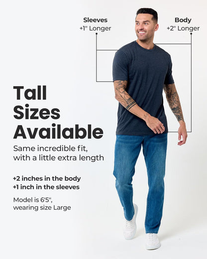 INTO THE AM Herre T-shirt Athletic Fit Rund Hals BASIC-TEES