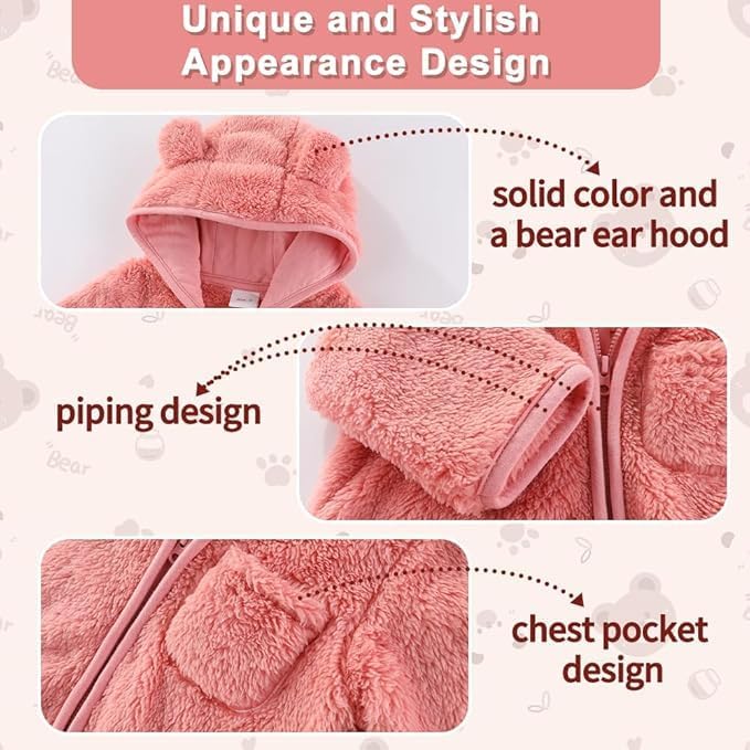 Unisex Baby Flyverdragt Vinter Fleece F1727