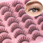 Kiromiro Wispy Faux Mink Kunstige Øjenvipper til Kvinder 14mm 14 Par