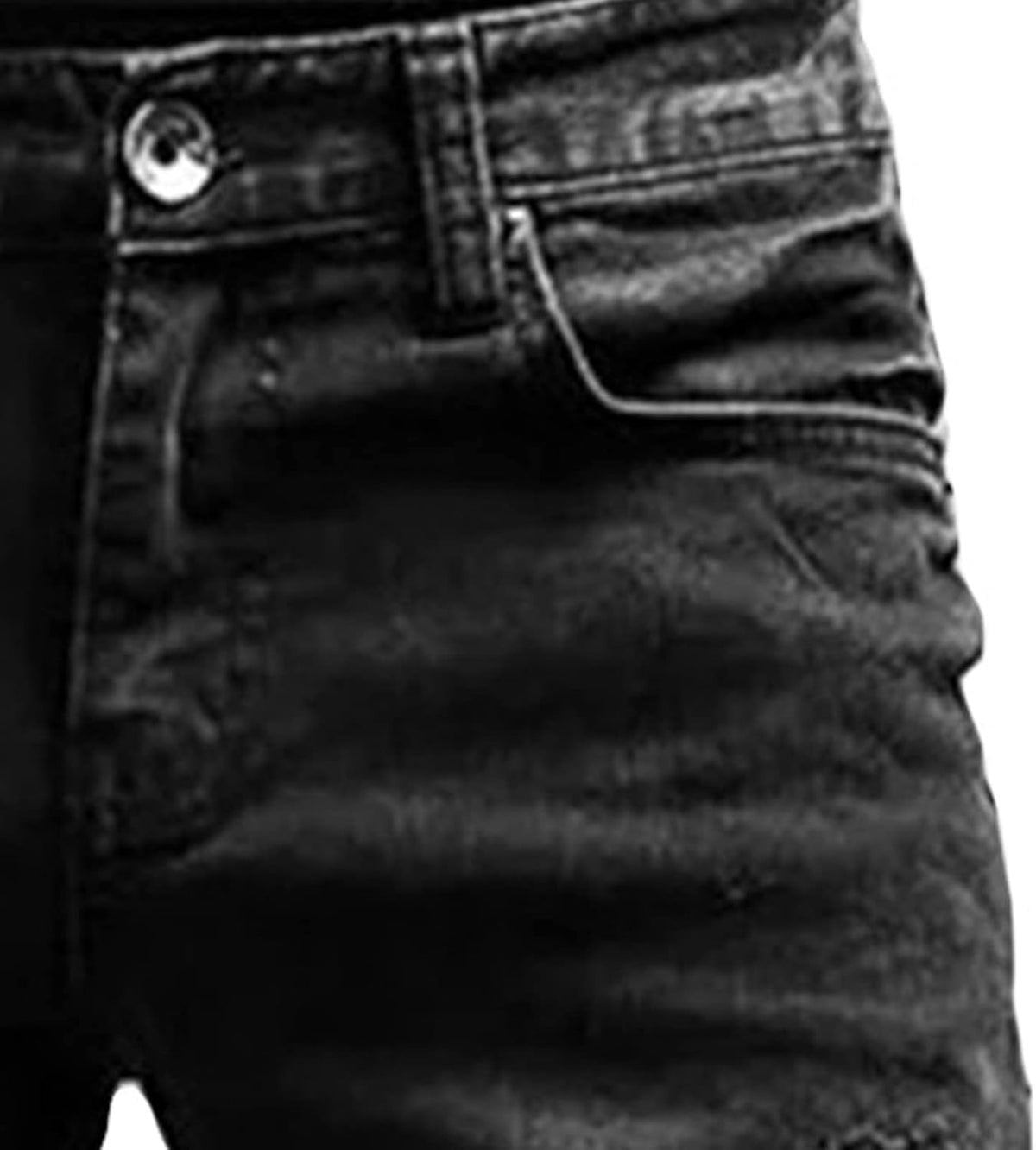 Maiyifu-GJ Herre Jeans Moto Biker Slim Fit Boyfriend
