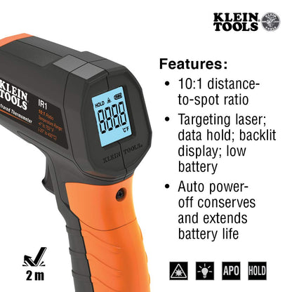Klein Tools Infrarødt Termometer med Sigte Laser IR1