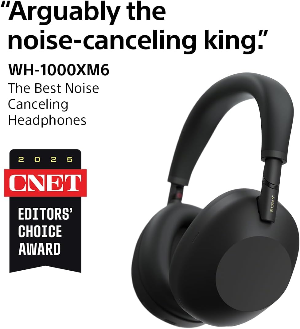 Sony WH-1000XM6 Trådløse Over-Ear Hovedtelefoner WH1000XM6B.UC