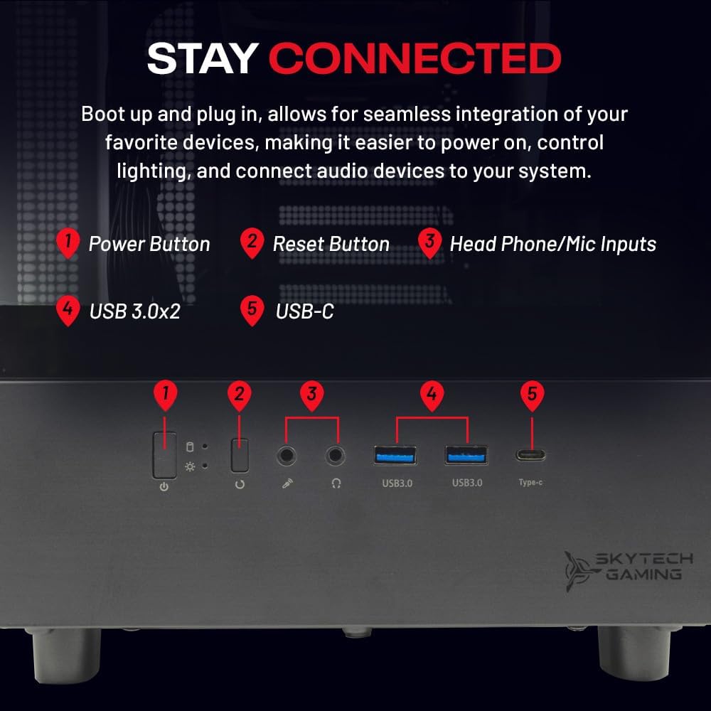 Skytech Azure Gaming PC Ryzen 7 9850X3D RX 9070 XT