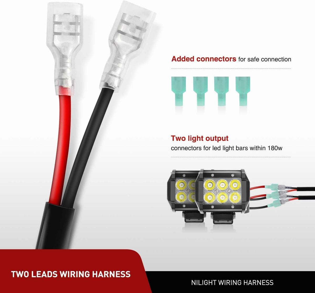 Nilight LED Arbejdslygter 16.5 cm 2 Stk. 120W ZH303