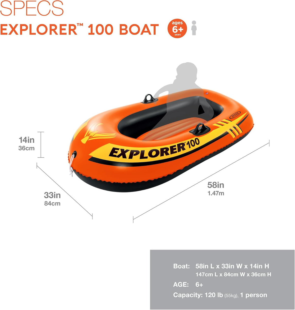INTEX Explorer Oppustelig Båd 58329EP