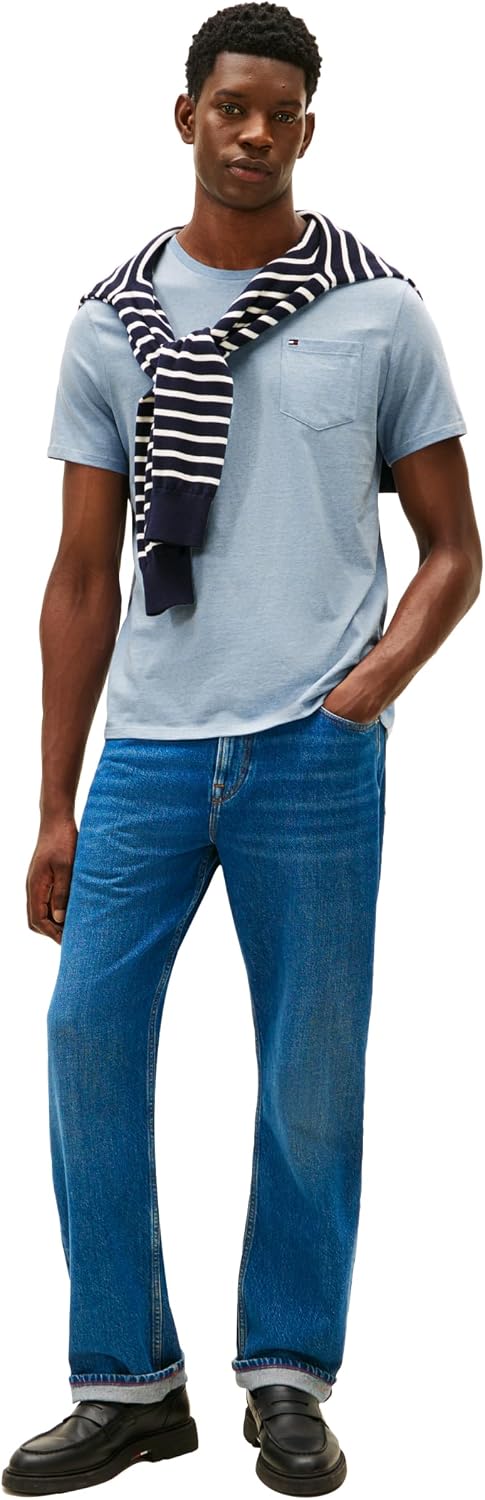 Tommy Hilfiger Herre T-shirt Essential Bomuld Brystlomme Kortærmet
