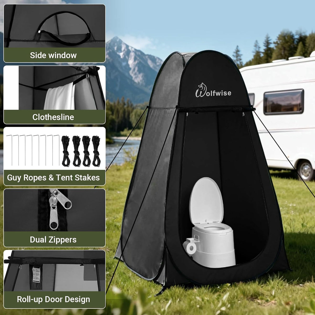 WolfWise Pop-up Badetelt LP250168
