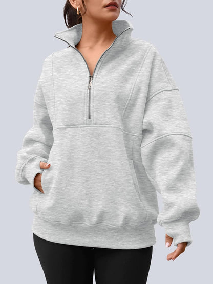 AUTOMET Quarter Zip Fleece Sweatshirt til Kvinder