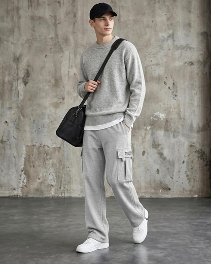 Herre Joggingbukser Cargo Fleece Løstsiddende