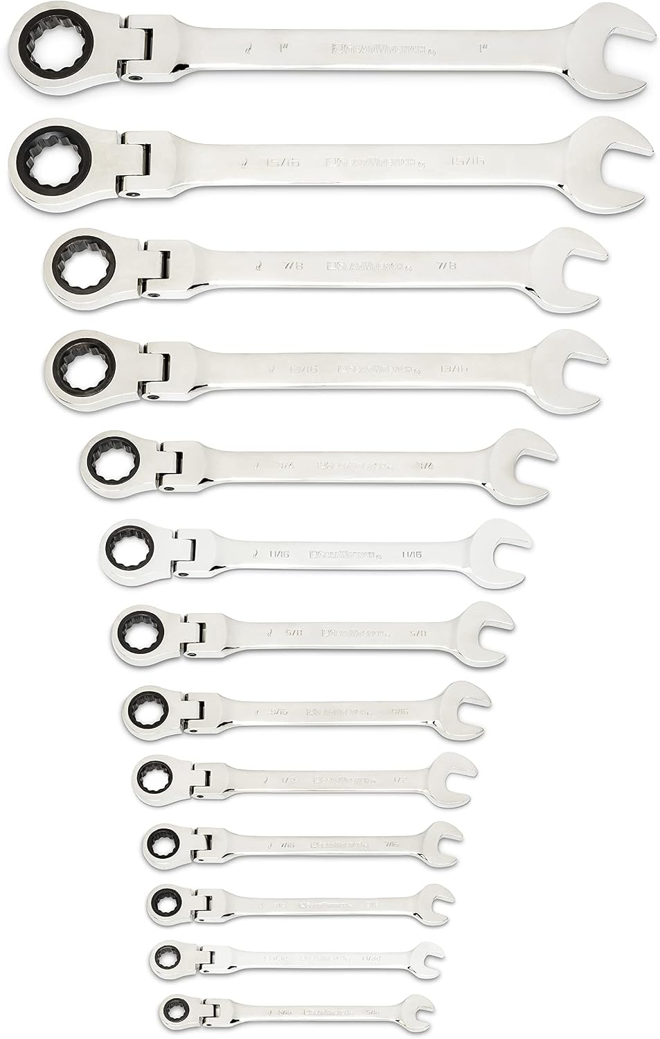 GEARWRENCH Skrallenøglesæt Flex Kombination SAE/MM 86730