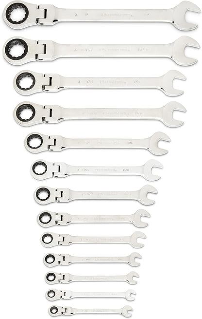 GEARWRENCH Skrallenøglesæt Flex Kombination SAE/MM 86730