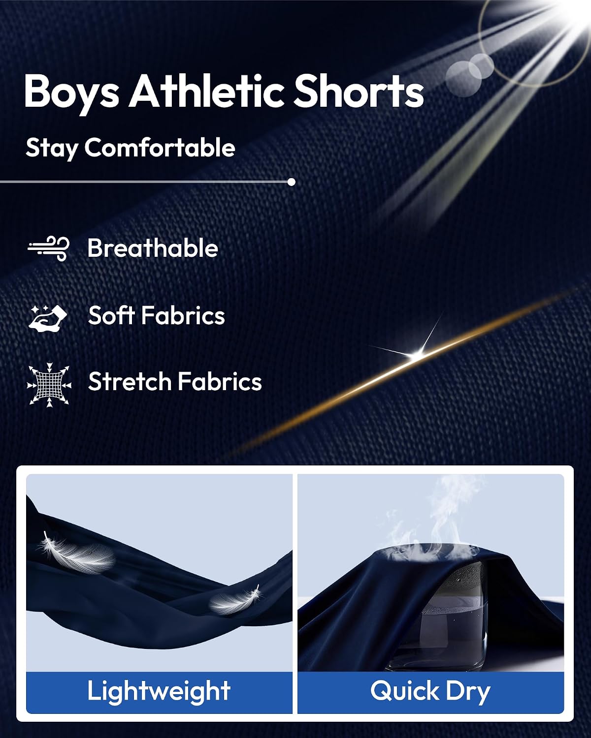BALENNZ Drenge Basketball Sportsshorts Hurtigtørrende 2NHDK5AL-0