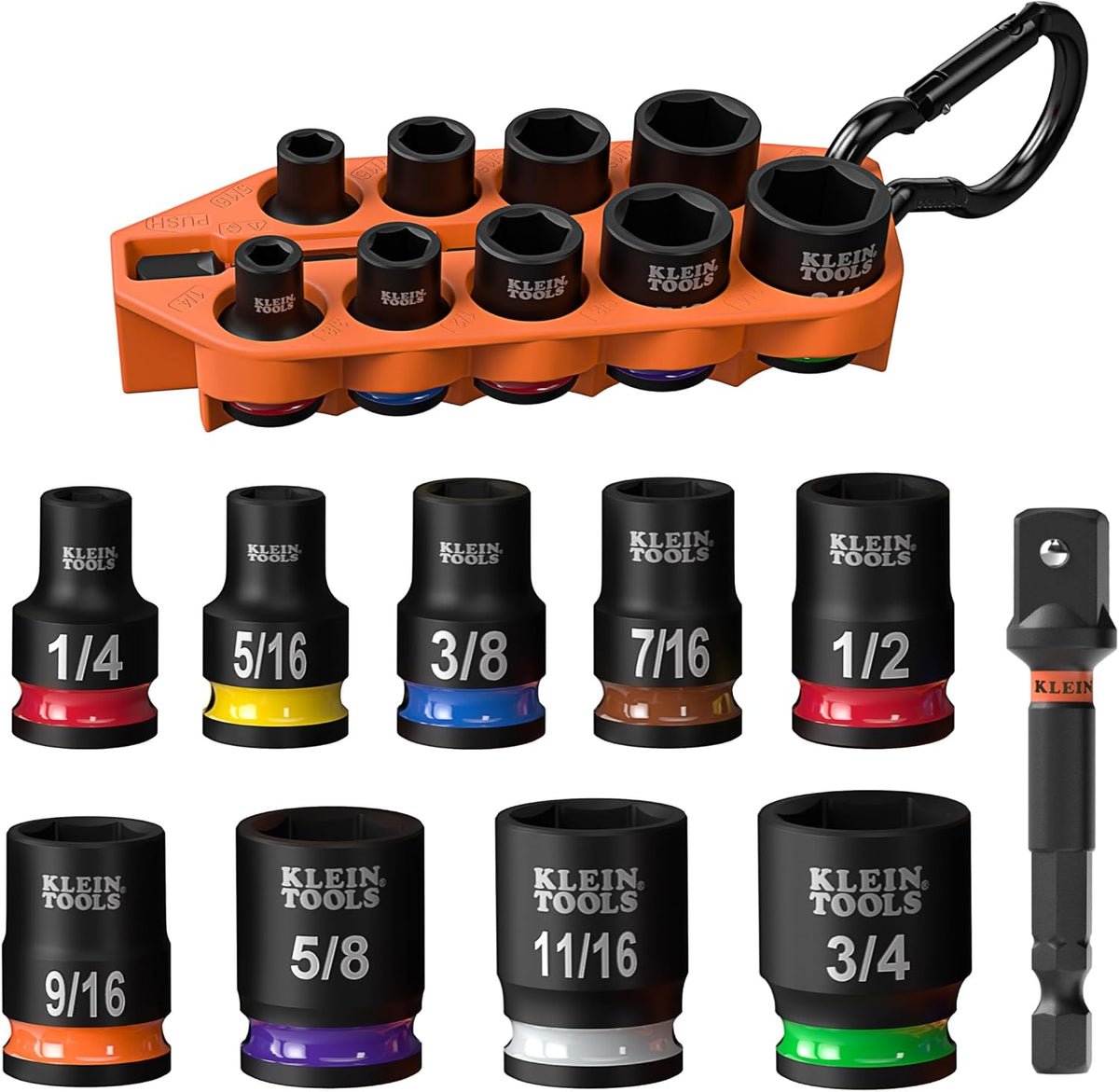 Klein Tools Grab-And-Go Krafttoppesæt 3/8" SAE 33809