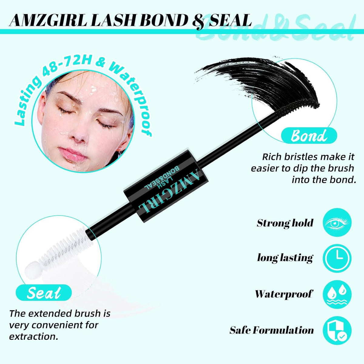 AMZGIRL Lash Clusters Kit Kunstige Øjenvipper til Kvinder