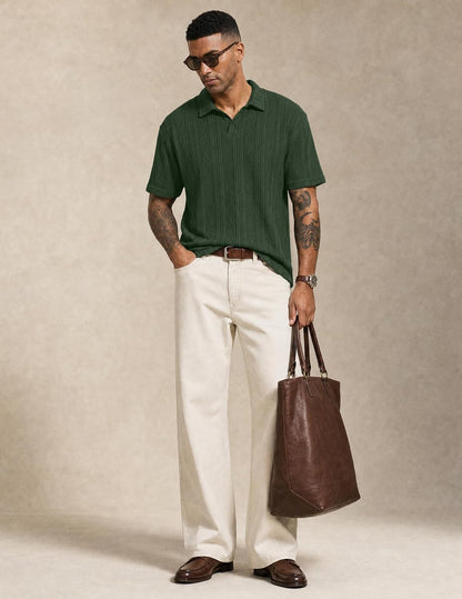 JMIERR Herre Polo T-shirt Kortærmet Strikket