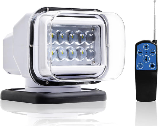 OEOVON Fjernbetjent 360° LED Søgelys til Båd og Lastbil 12V-24V 50W