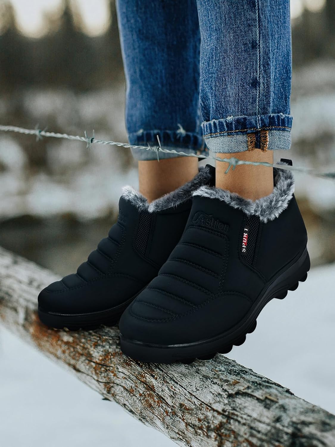 Dame Vinterstøvler Snow Boots Varm Skridsikker ADT2723