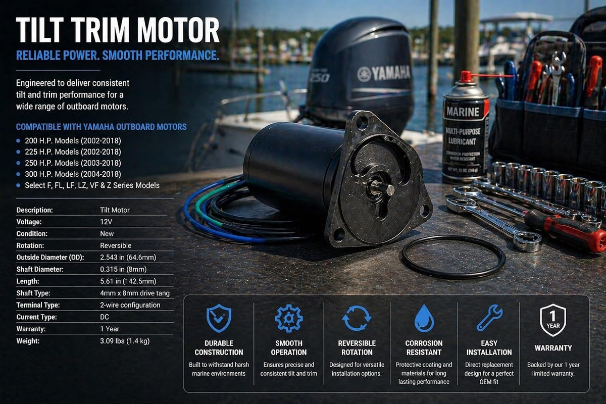 Gladiator Tilt/Trim Motor til Yamaha 200HP-300HP 10865