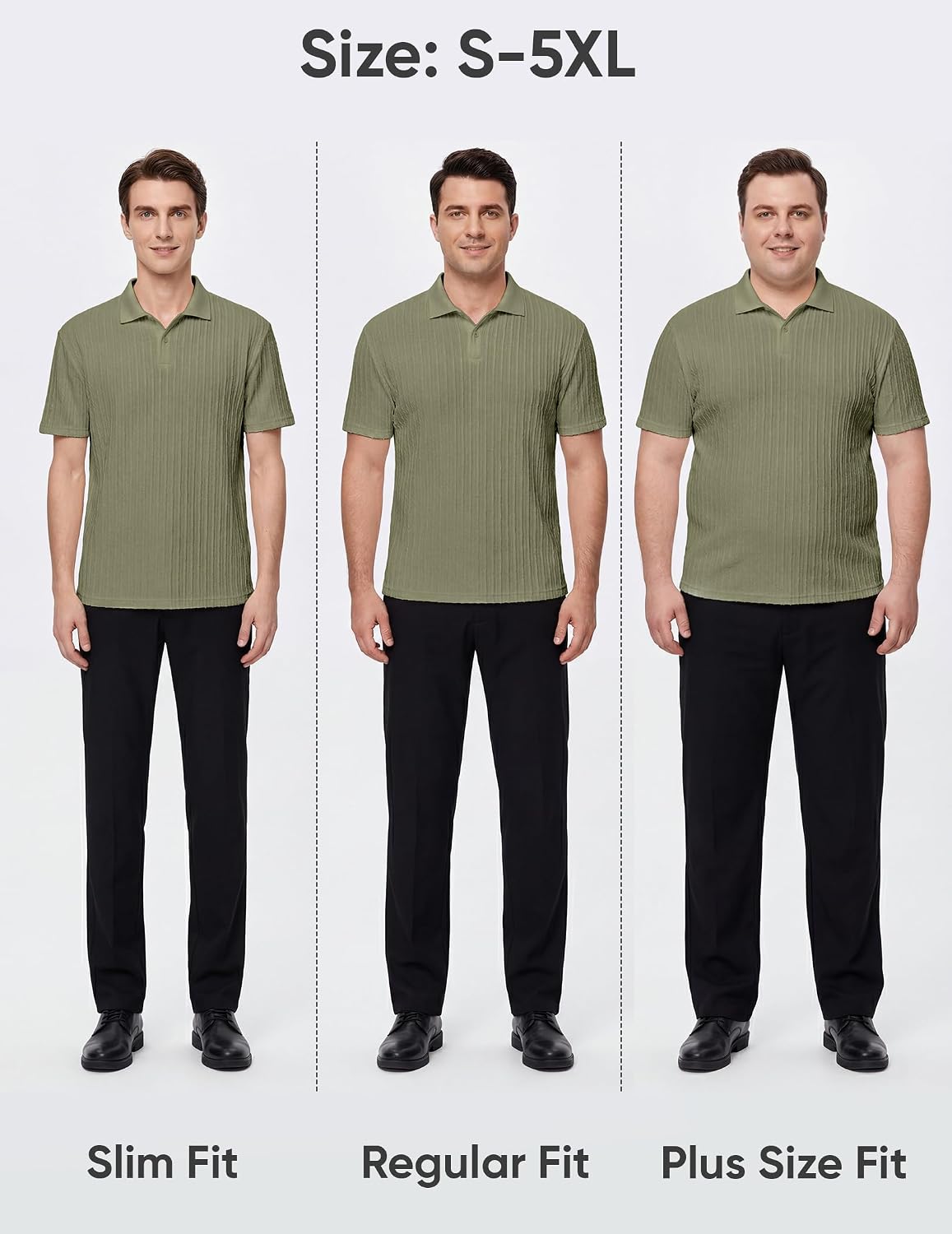 Herre Poloshirt Kortærmet Tekstureret Casual
