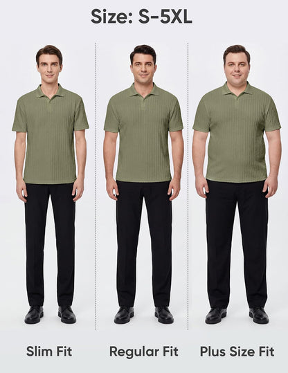 Herre Poloshirt Kortærmet Tekstureret Casual