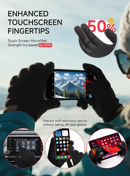 TRENDOUX Unisex Handsker Vinter Merinould Touchscreen