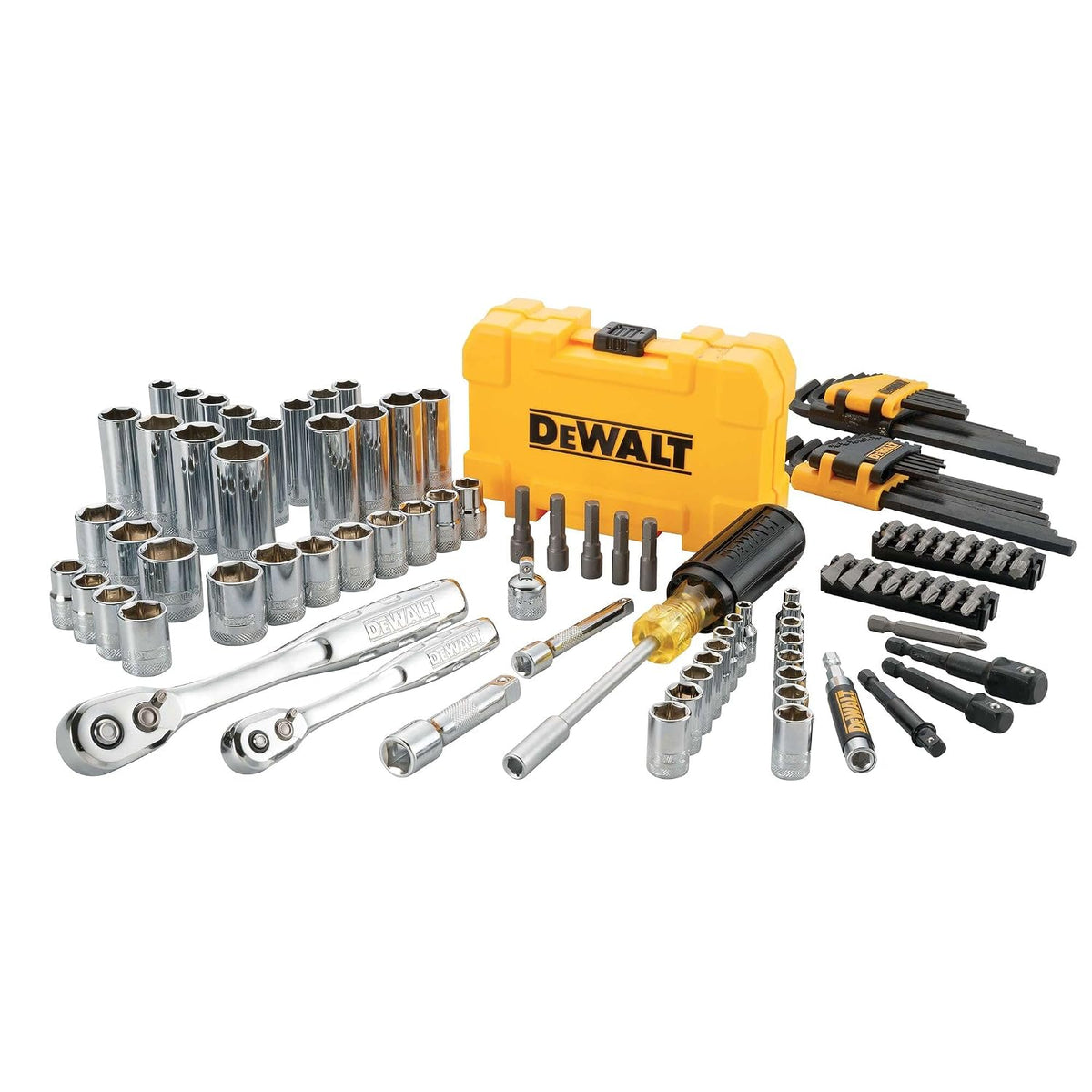 DEWALT Topnøglesæt og Mekanikersæt 1/4" og 3/8" 108 Dele DWMT73801