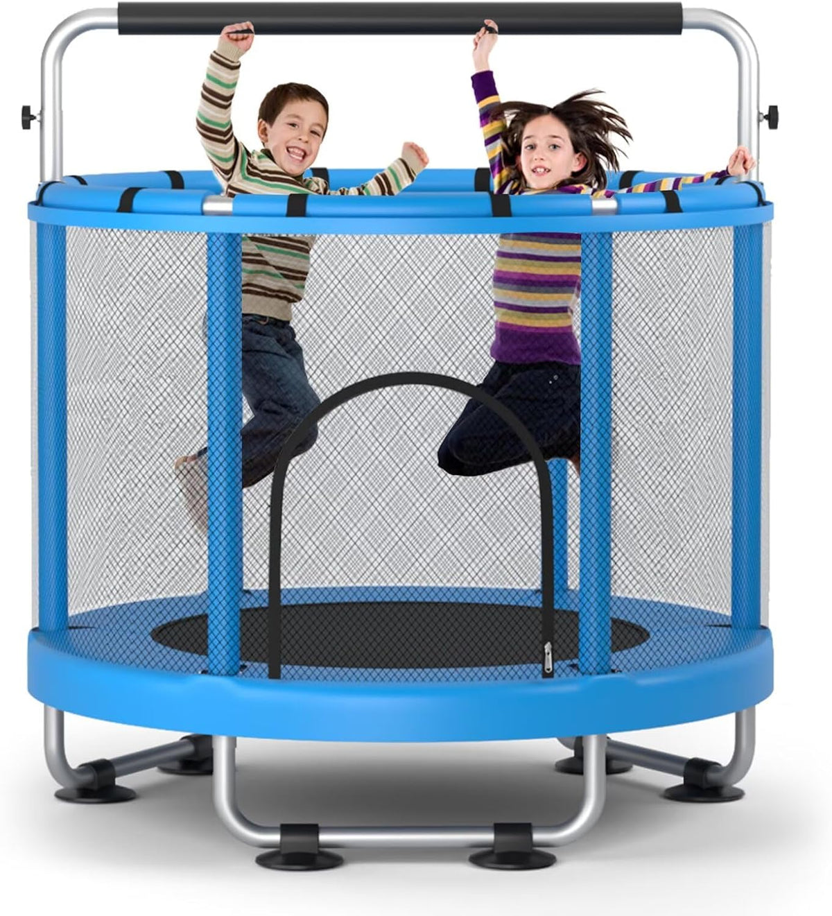 Børnetrampolin 140 cm med Sikkerhedsnet og Gymnastikbar