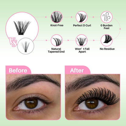 RITALASH Lash Clusters Kit Kunstige Øjenvipper til Kvinder